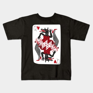 Wolf Queen of Hearts Kids T-Shirt